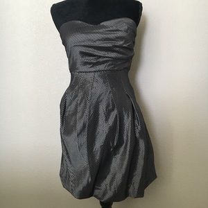 Strapless Black/Silver Minidress